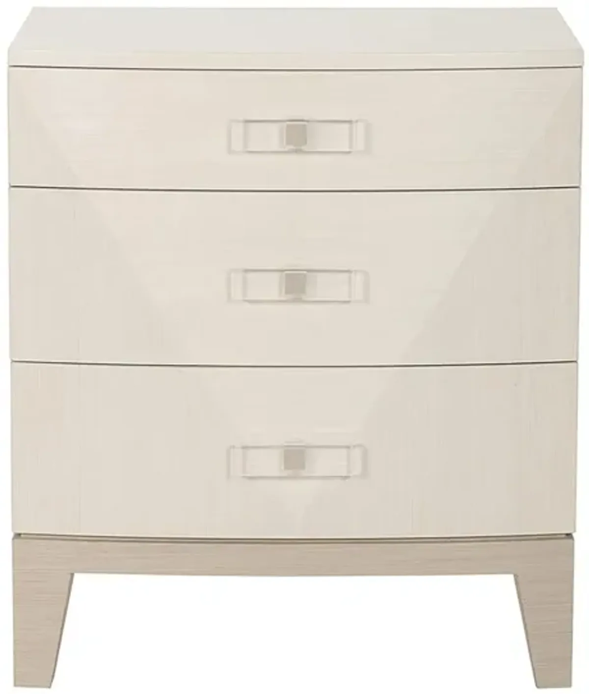 Axiom Nightstand in Linear Grey/Linear White by Bernhardt