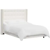 Cranford Wingback Bed in Zuma White by Skyline