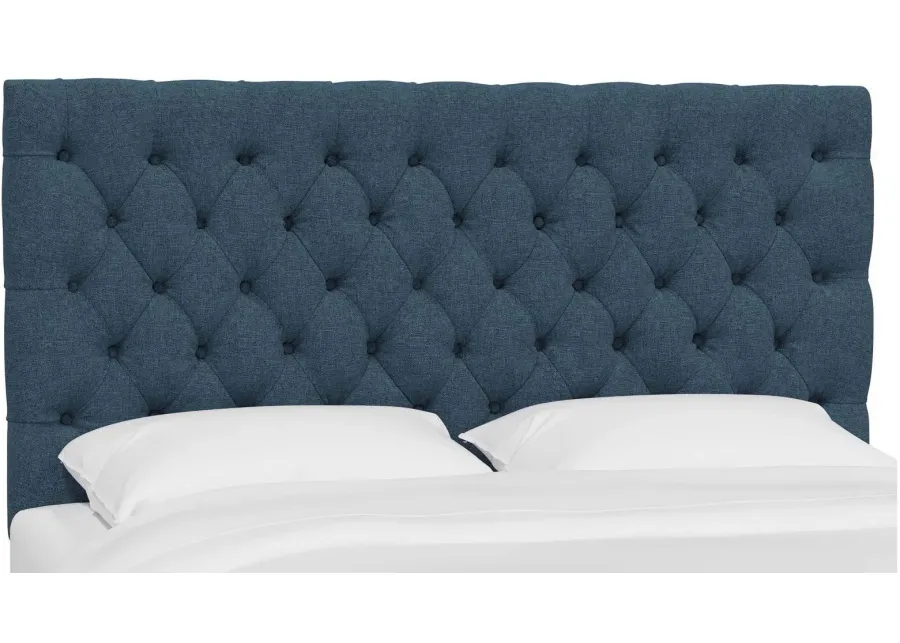 Queensbury Headboard in Zuma Navy by Skyline