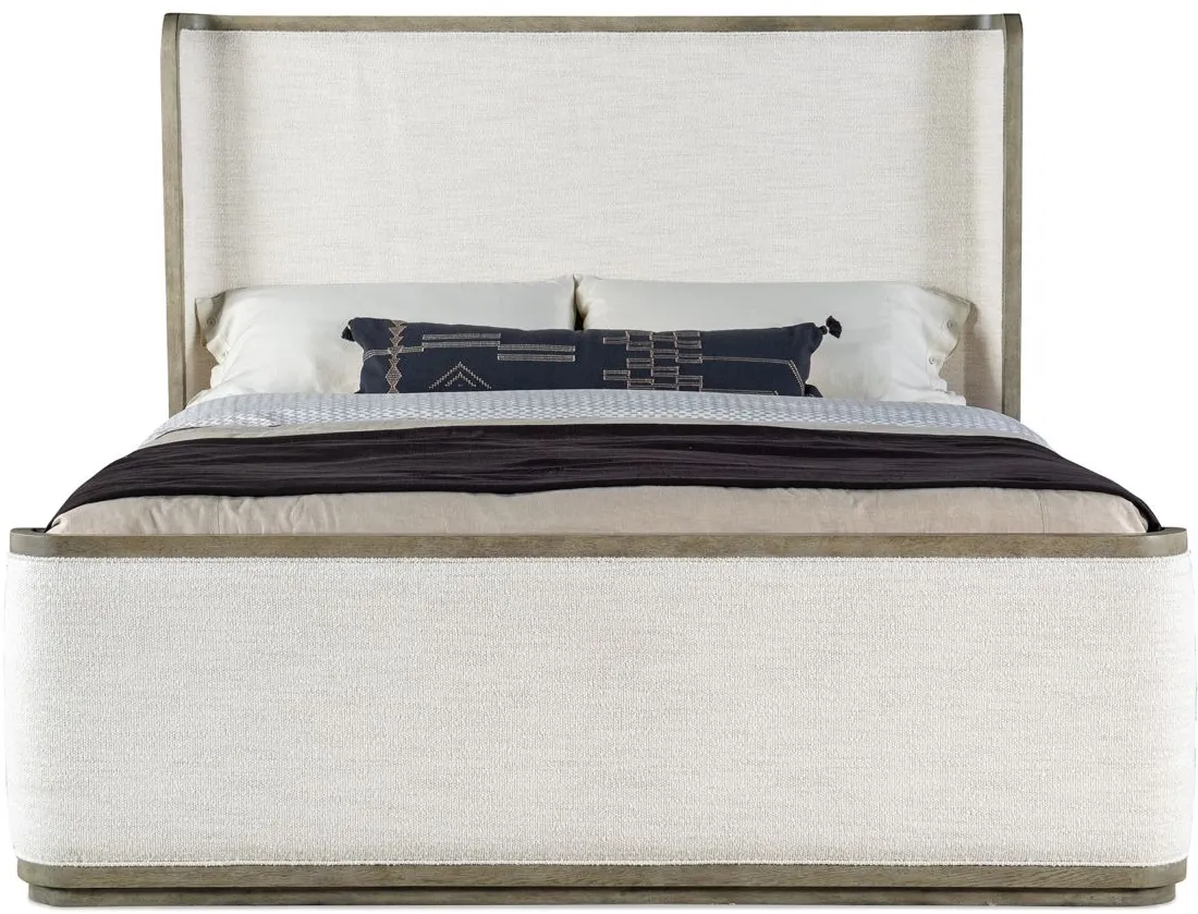 Linville Falls Upholstered California King Shelter Bed in Mink by Hooker Furniture