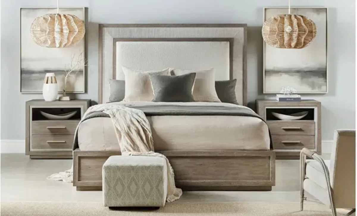 Serenity Upholstered California King Panel Bed