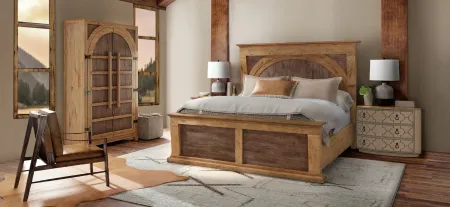 Big Sky King Corbel Bed in Vintage Natural by Hooker Furniture