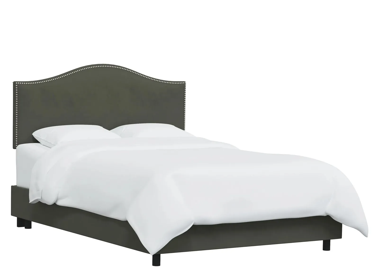 Alexander Bed in Velvet Pewter by Skyline