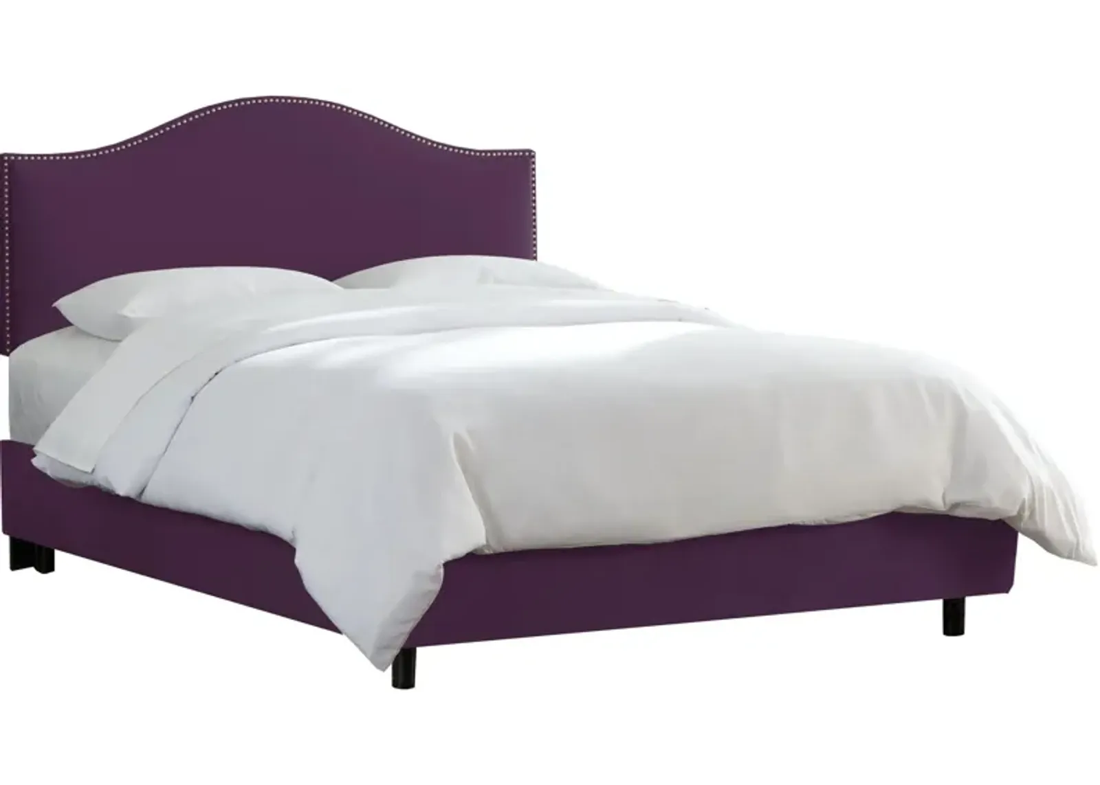 Alexander Bed in Velvet Aubergine by Skyline