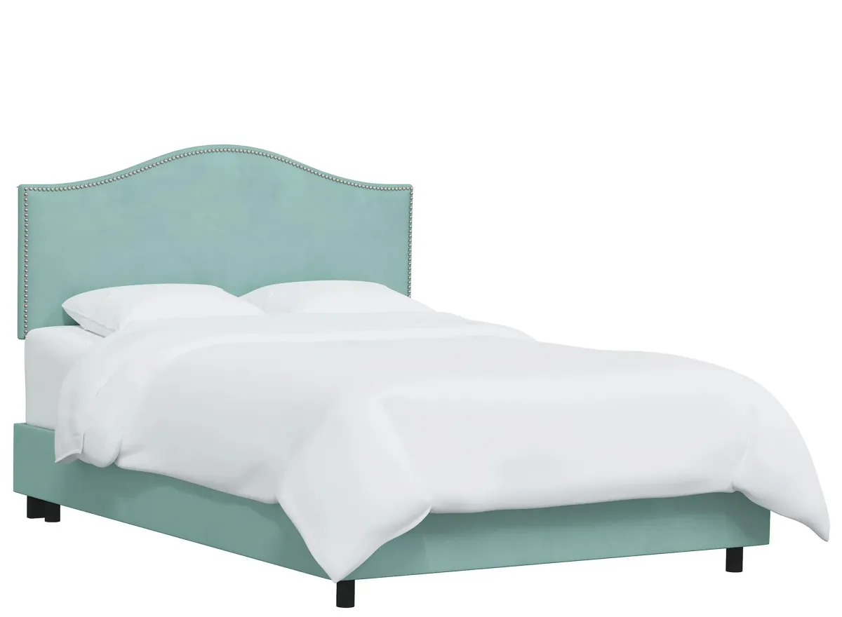 Alexander Bed in Velvet Caribbean by Skyline