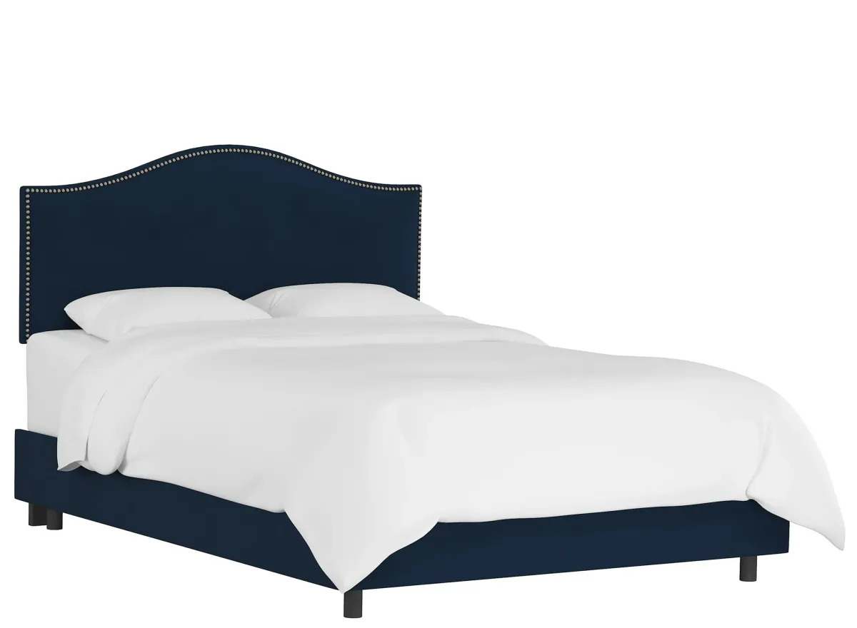 Alexander Bed in Velvet Ink by Skyline