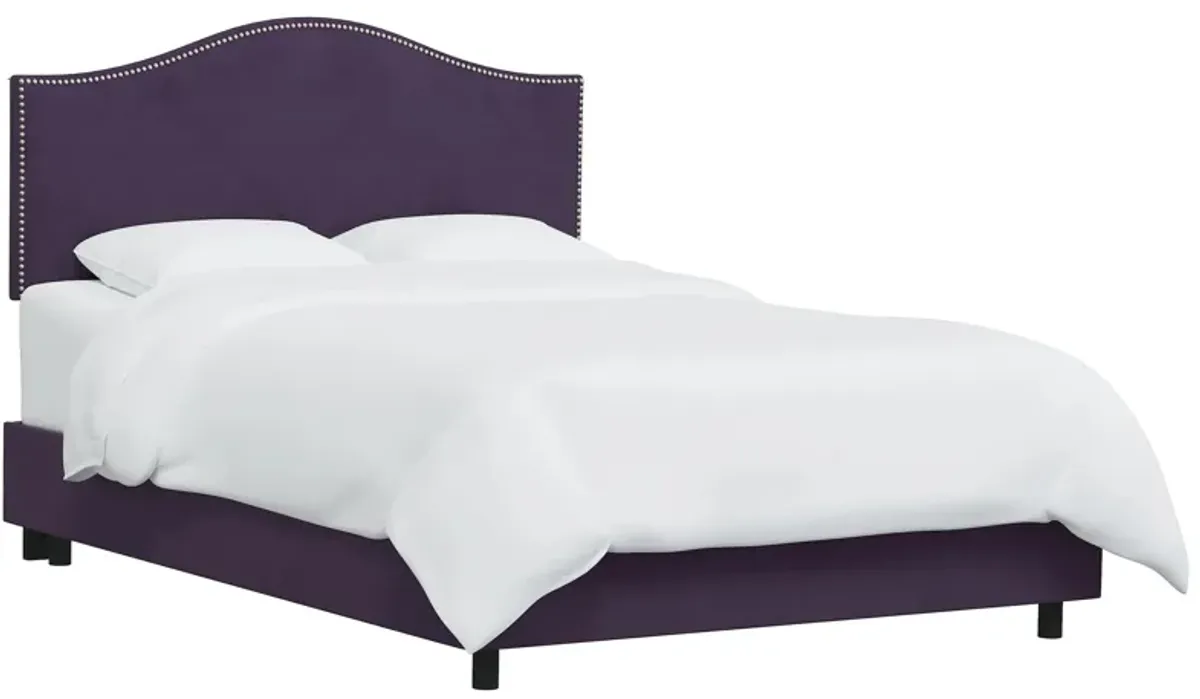 Alexander Bed in Velvet Aubergine by Skyline