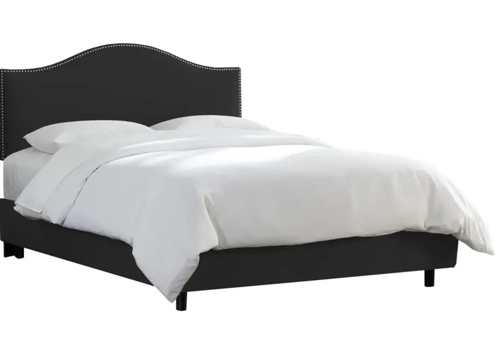 Alexander Bed in Velvet Black by Skyline