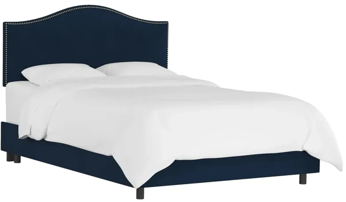 Alexander Bed in Velvet Ink by Skyline