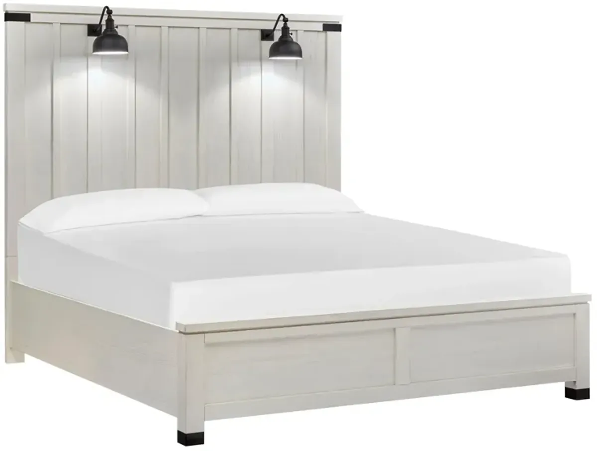 Harper Springs Panel Bed with Lighting