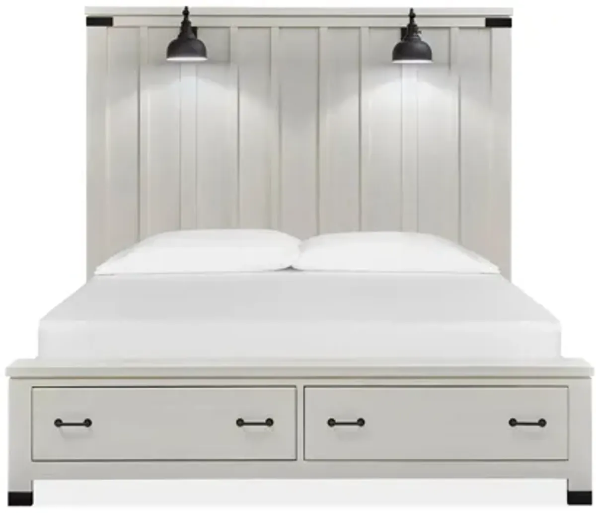 Harper Springs Panel Storage Bed with Lighting