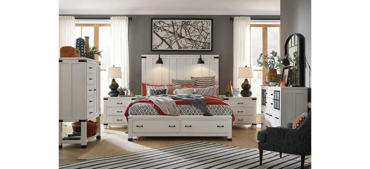 Harper Springs Panel Storage Bed with Lighting