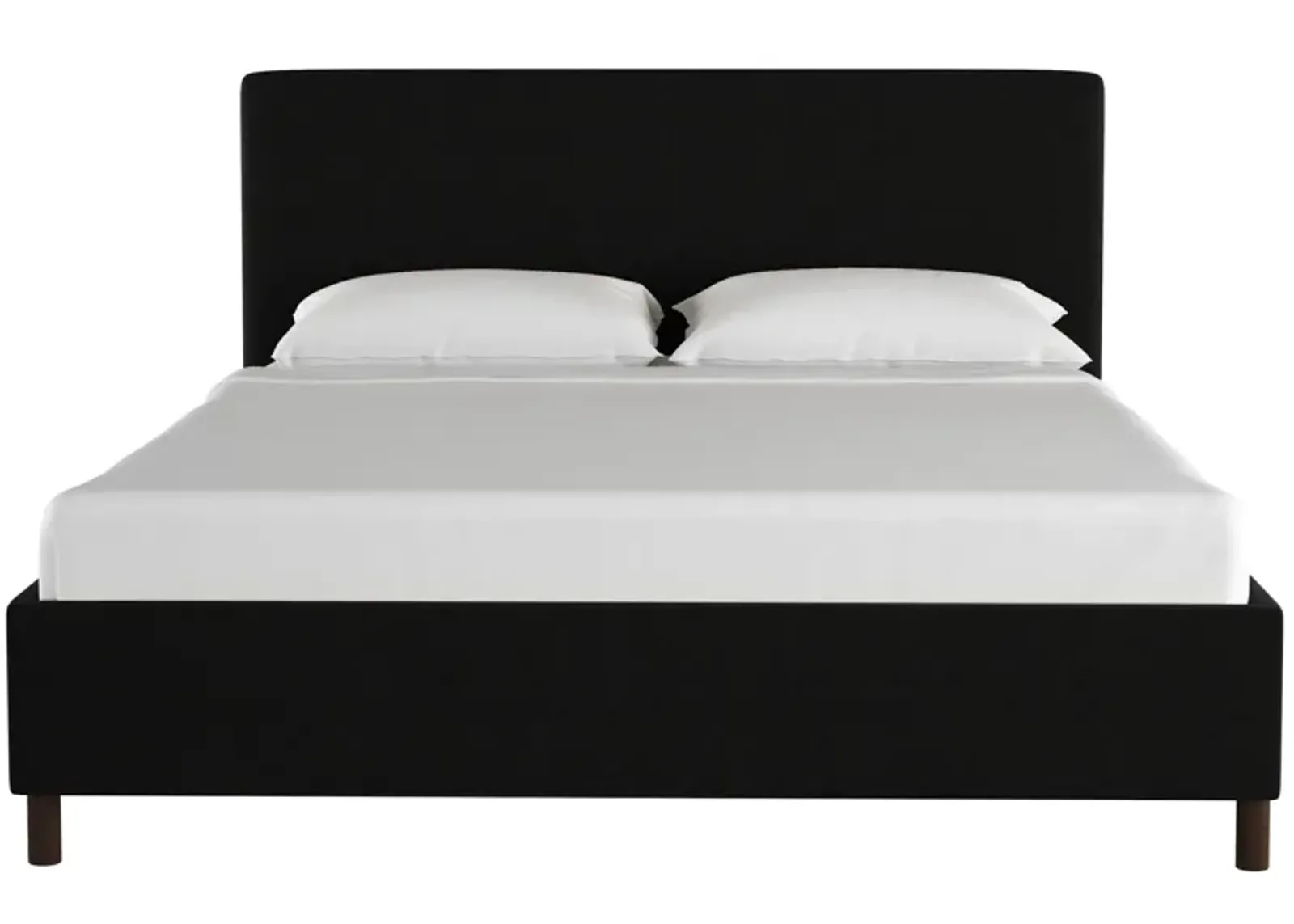 Valerie Platform Bed in Linen Black by Skyline