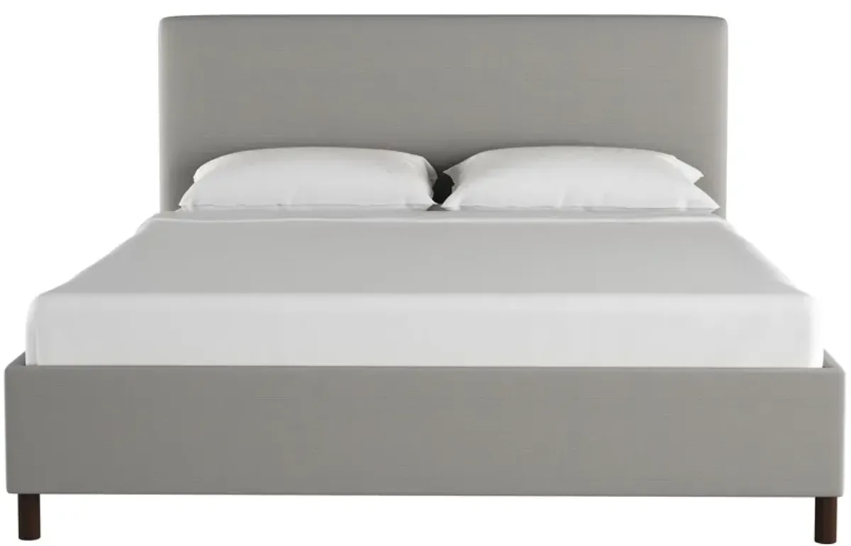 Valerie Platform Bed in Linen Gray by Skyline