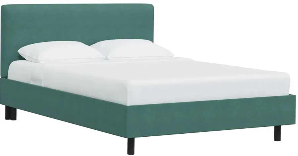 Valerie Platform Bed in Linen Laguna by Skyline