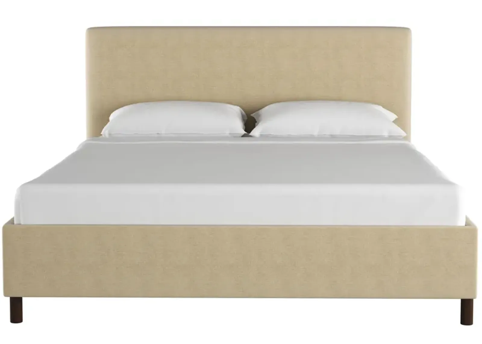 Valerie Platform Bed in Linen Sandstone by Skyline