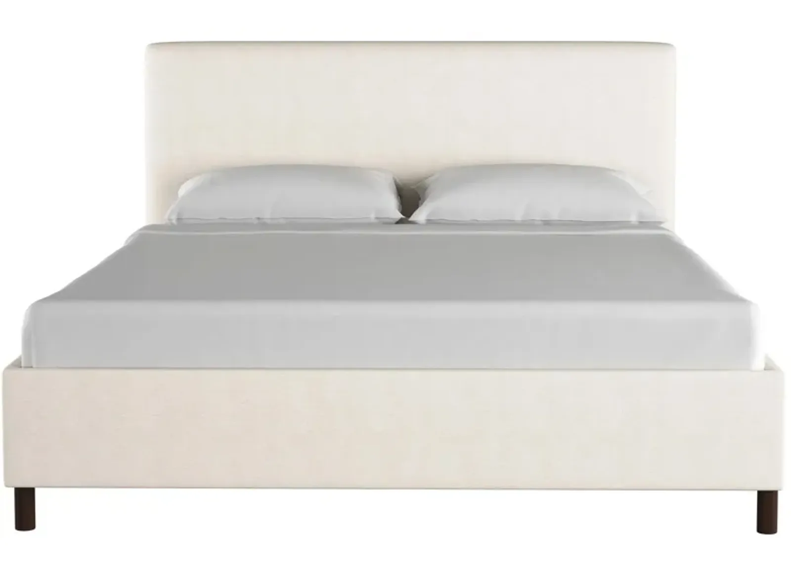 Valerie Platform Bed in Linen Talc by Skyline