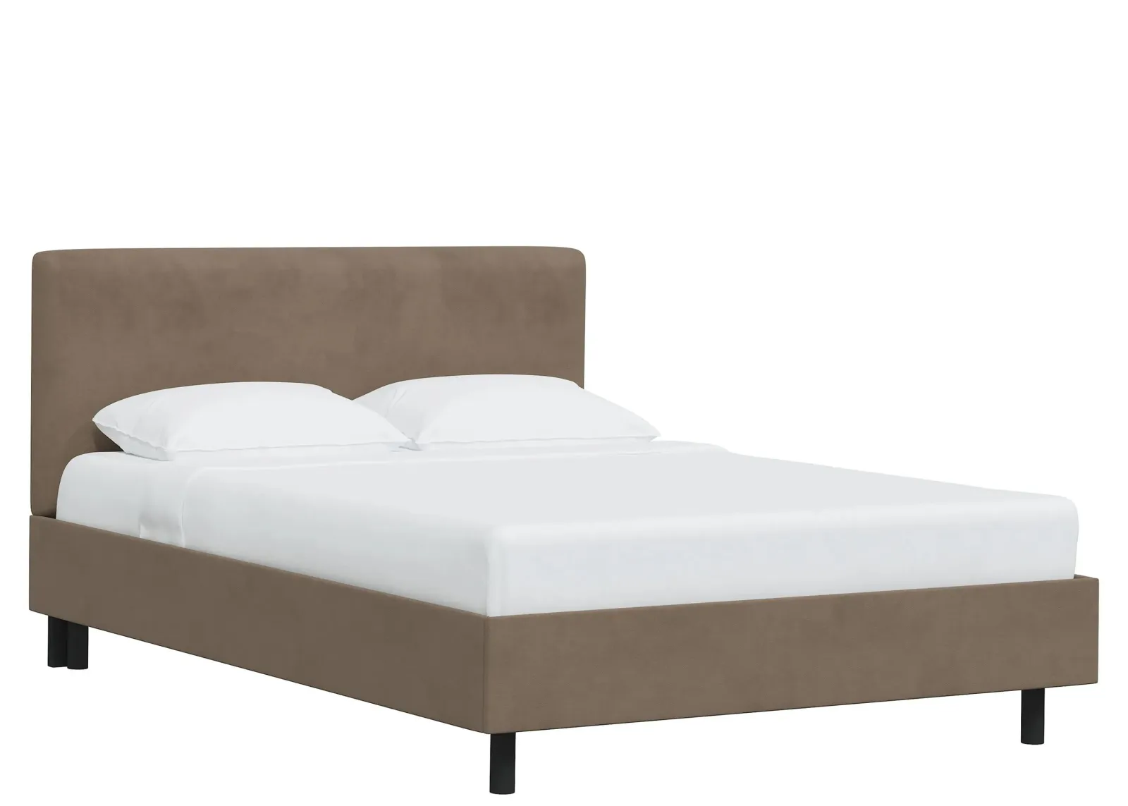 Valerie Platform Bed in Velvet Cocoa by Skyline