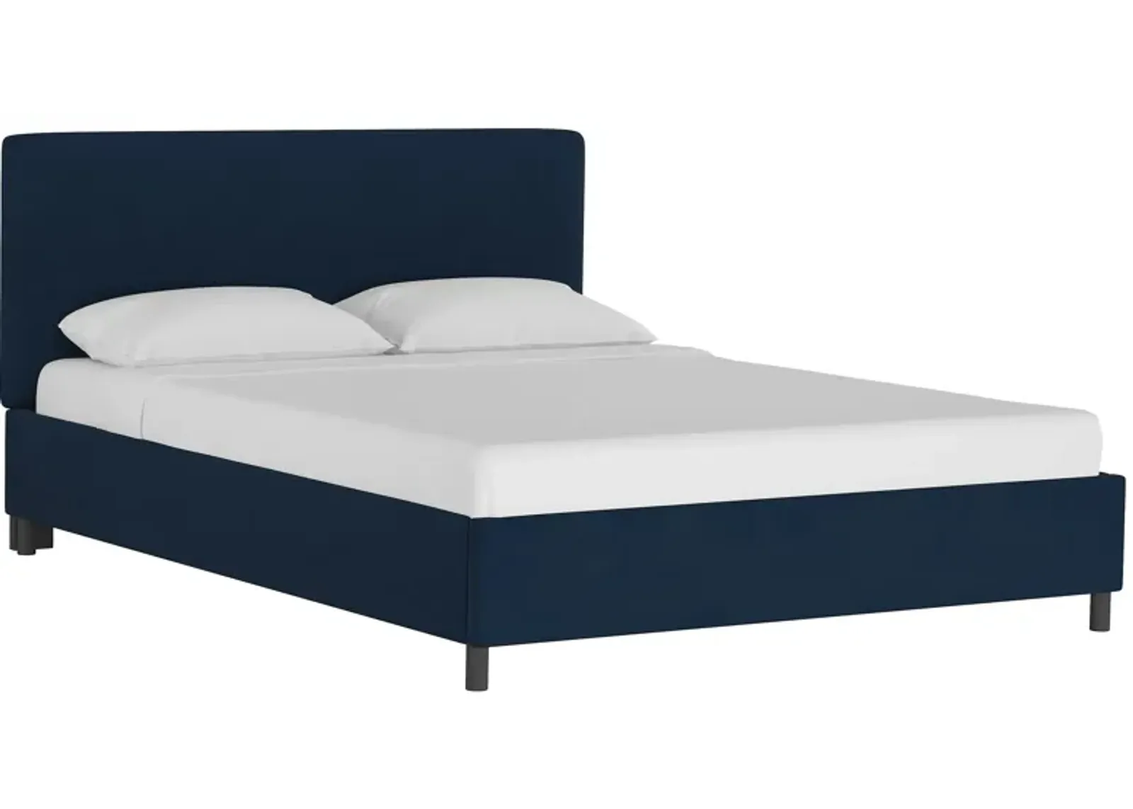 Valerie Platform Bed in Velvet Ink by Skyline