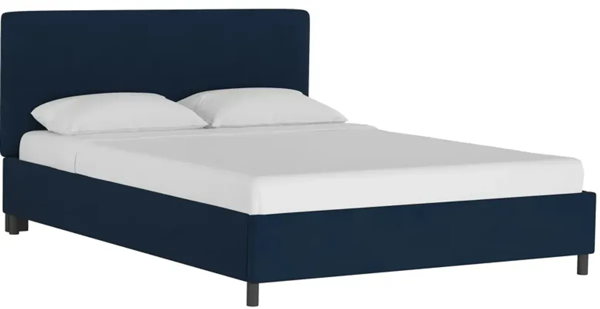 Valerie Platform Bed in Velvet Ink by Skyline