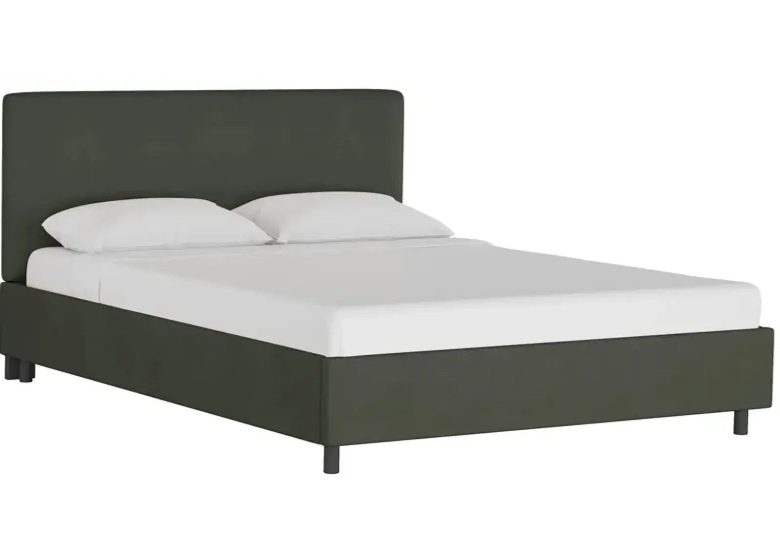 Valerie Platform Bed in Velvet Pewter by Skyline