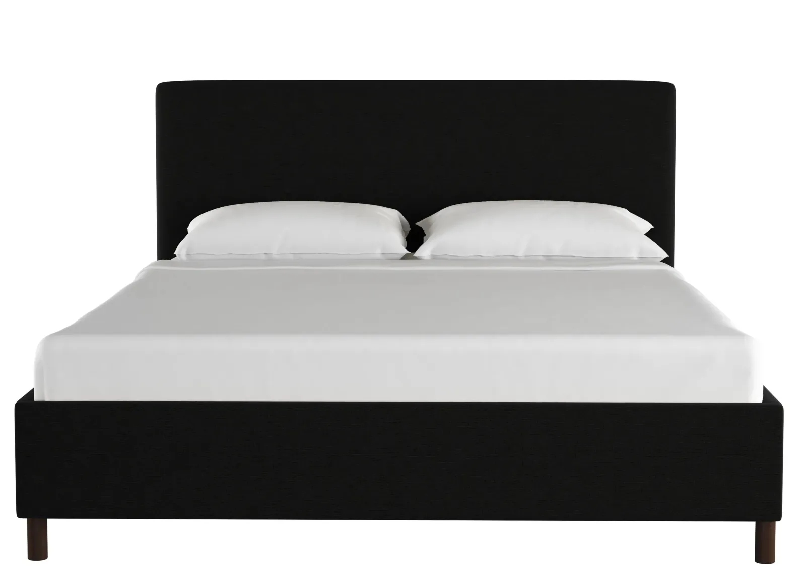 Valerie Platform Bed in Linen Black by Skyline