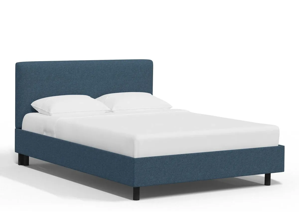 Valerie Platform Bed in Zuma Navy by Skyline