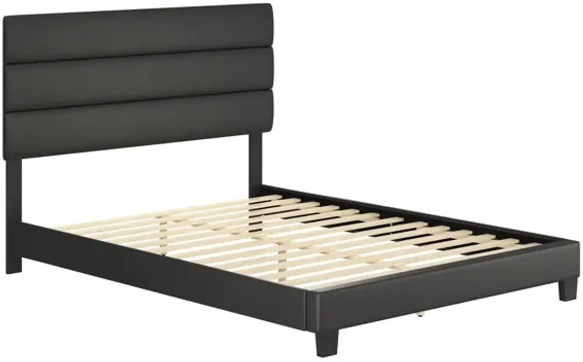 Parker Faux Leather Platform Bed