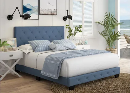 Caldwell Fabric Platform Bed in Blue by Boyd Flotation