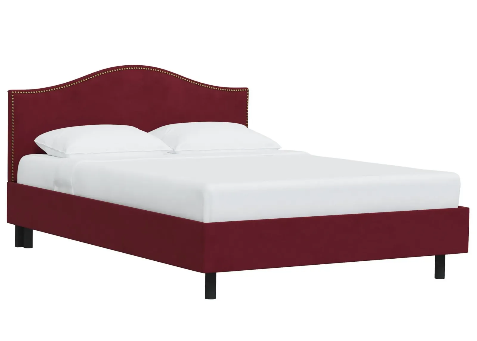 Alexander Platform Bed in Velvet Berry by Skyline