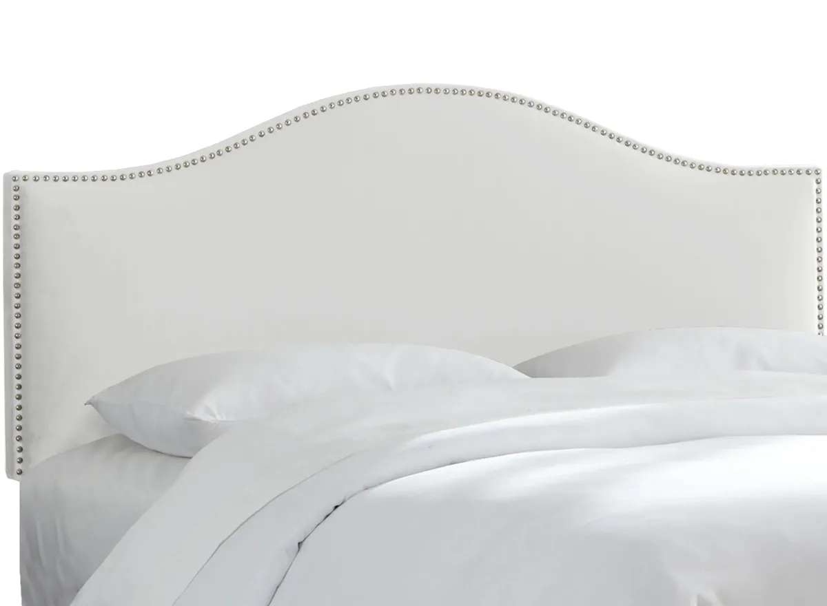 Alexander Headboard in Velvet White by Skyline