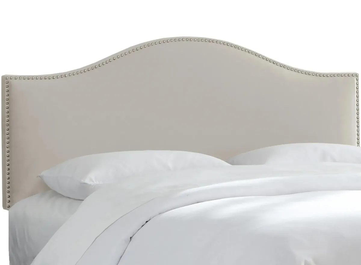 Alexander Headboard in Velvet Light Gray by Skyline