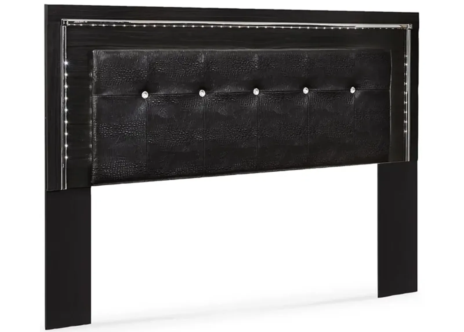 Kaydell King/California King Upholstered Panel Headboard in Black by Ashley Furniture