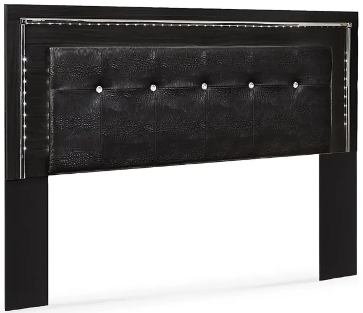 Kaydell King/California King Upholstered Panel Headboard in Black by Ashley Furniture