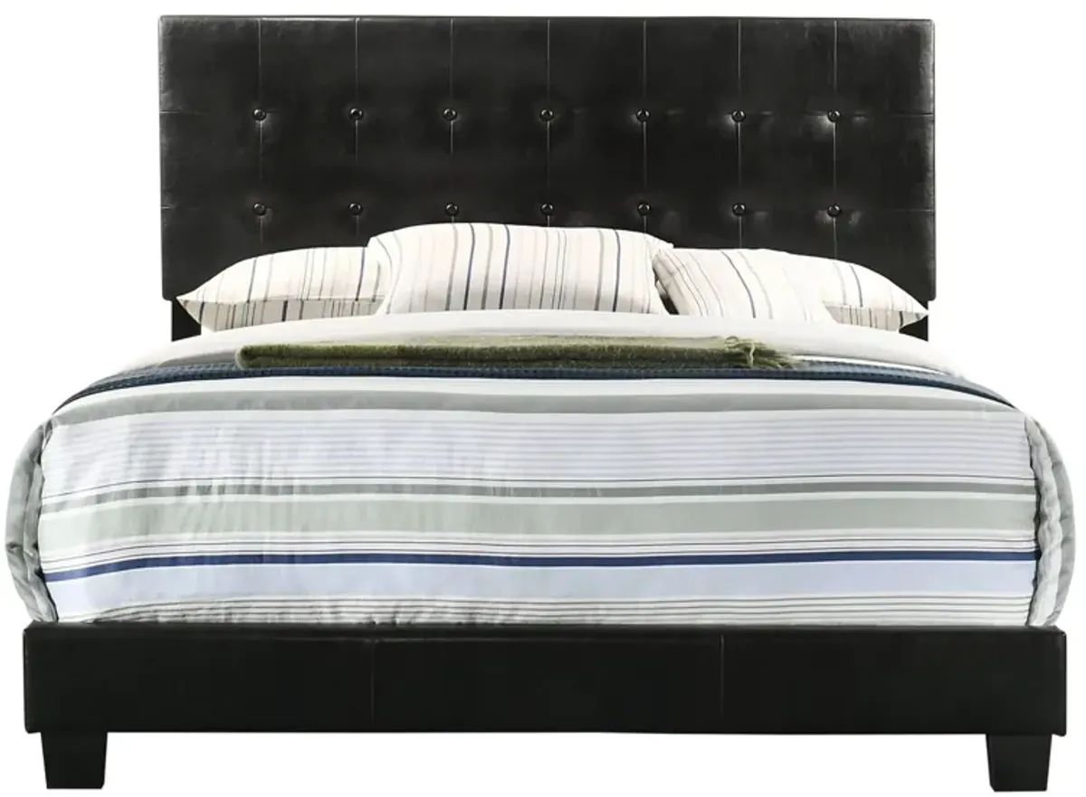 Caldwell Upholstered Panel Bed in Black by Glory Furniture