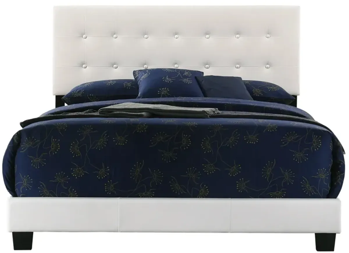 Caldwell Upholstered Panel Bed in White by Glory Furniture