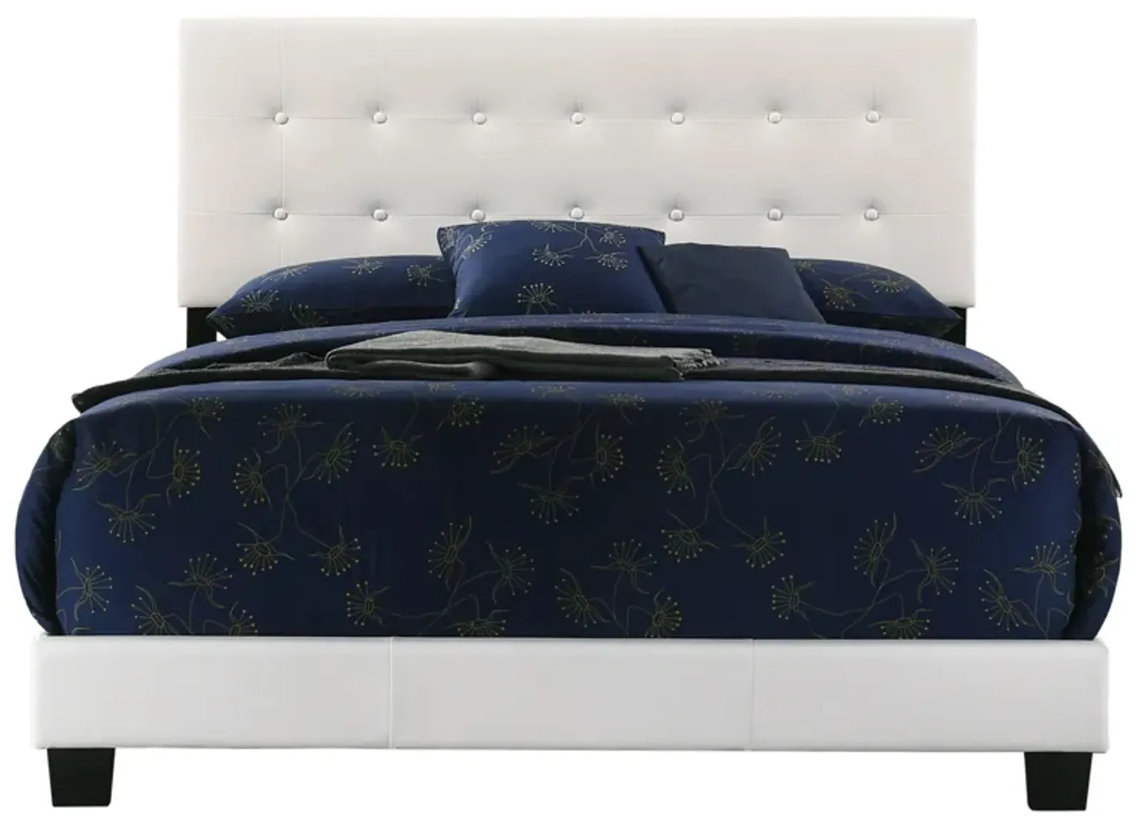 Caldwell Upholstered Panel Bed in White by Glory Furniture