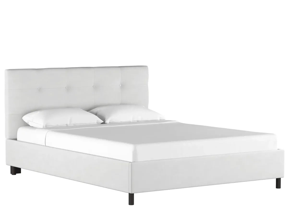 Nathan Platform Bed in Premier White by Skyline