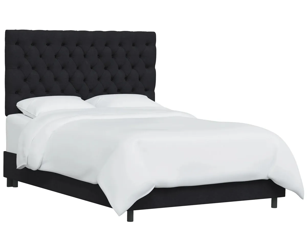 Queensbury Bed in Linen Black by Skyline