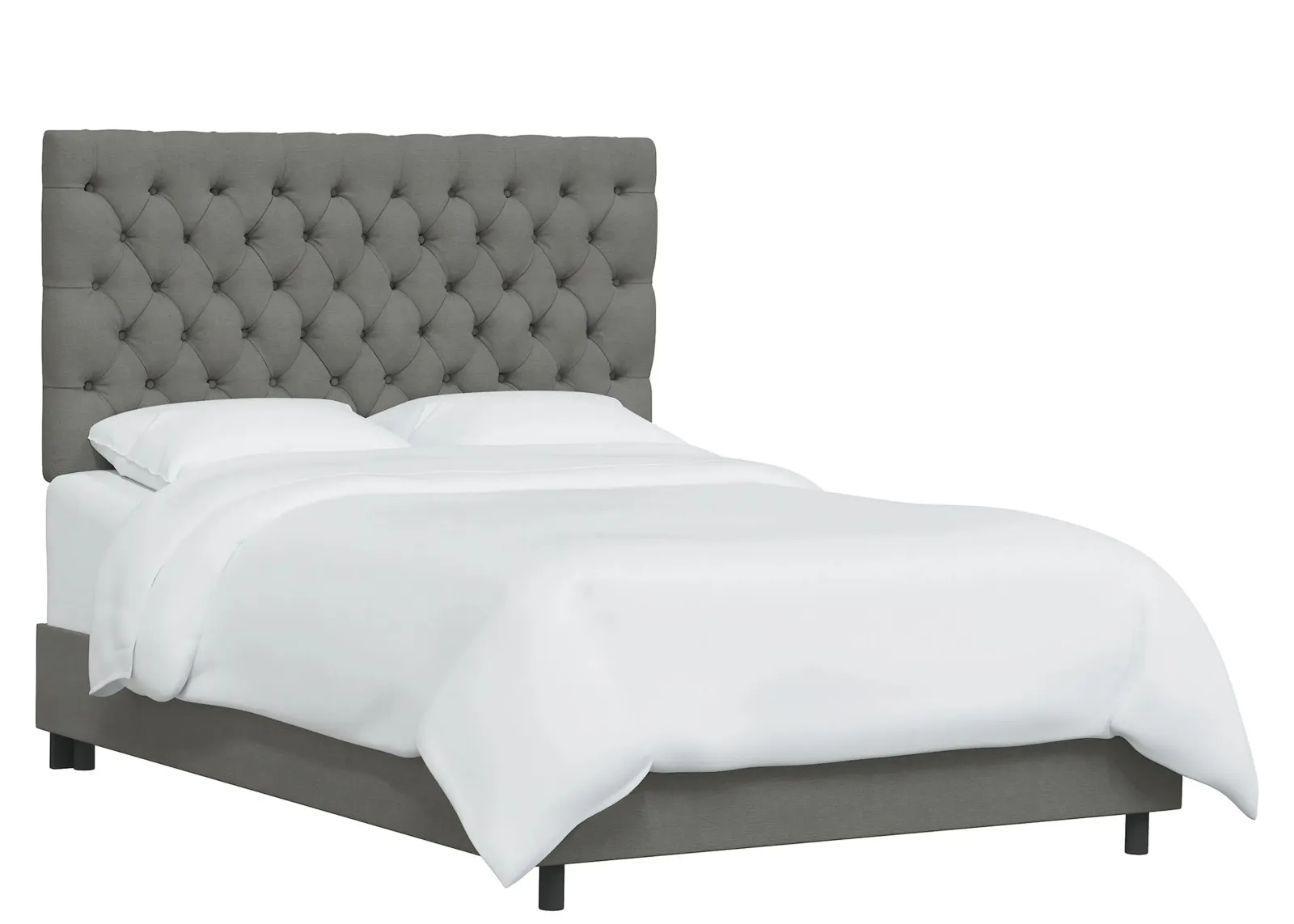 Queensbury Bed in Linen Gray by Skyline