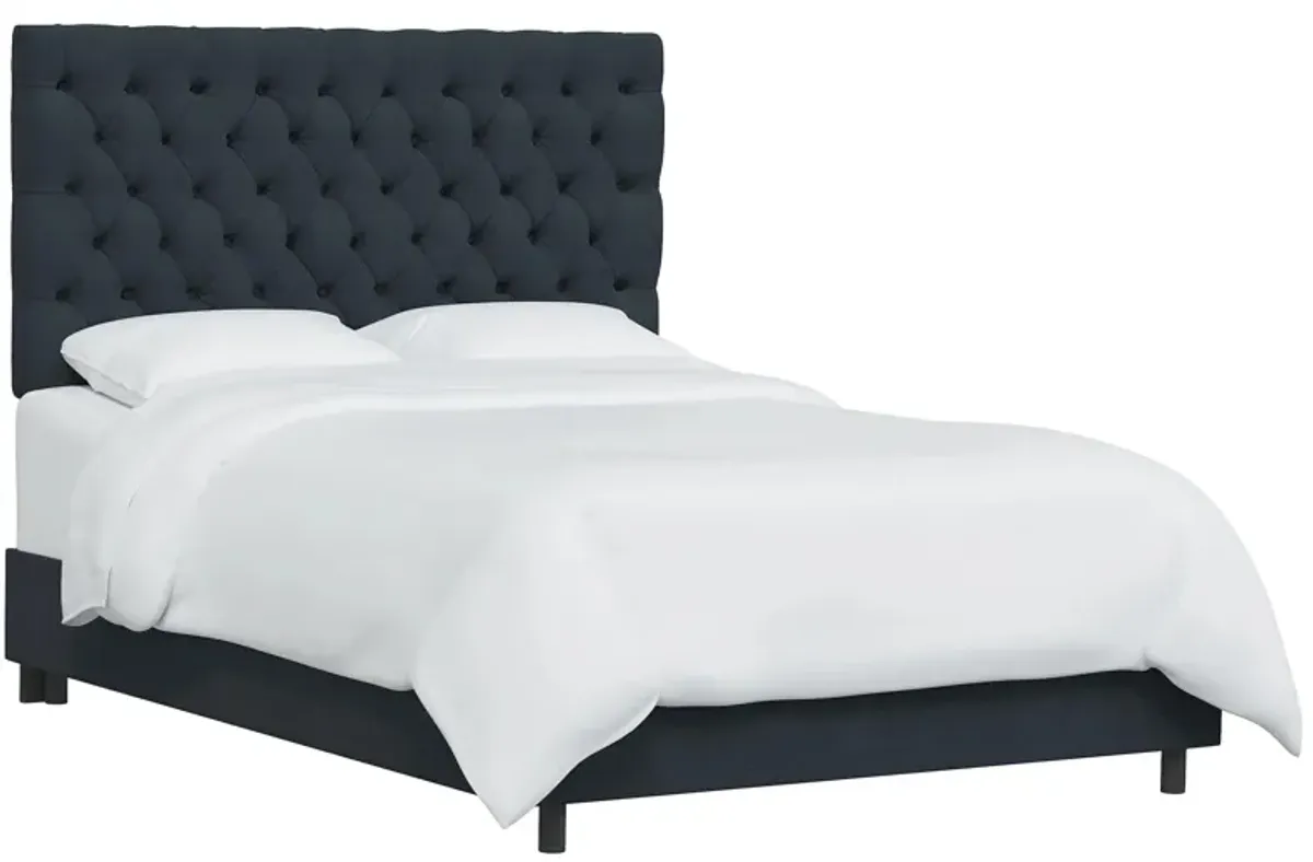 Queensbury Bed in Linen Navy by Skyline