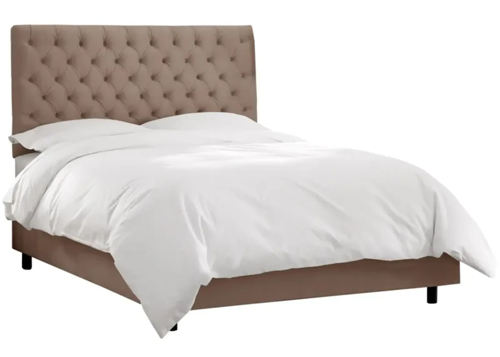 Queensbury Bed in Velvet Cocoa by Skyline