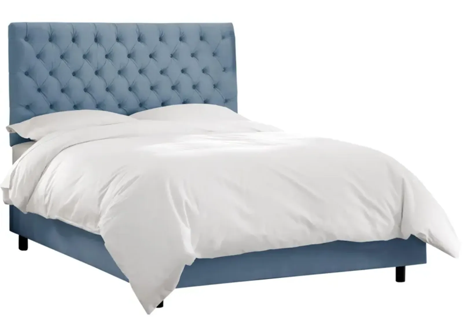 Queensbury Bed in Velvet Ocean by Skyline