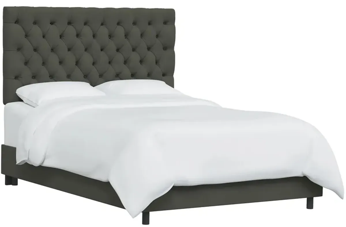 Queensbury Bed in Velvet Pewter by Skyline