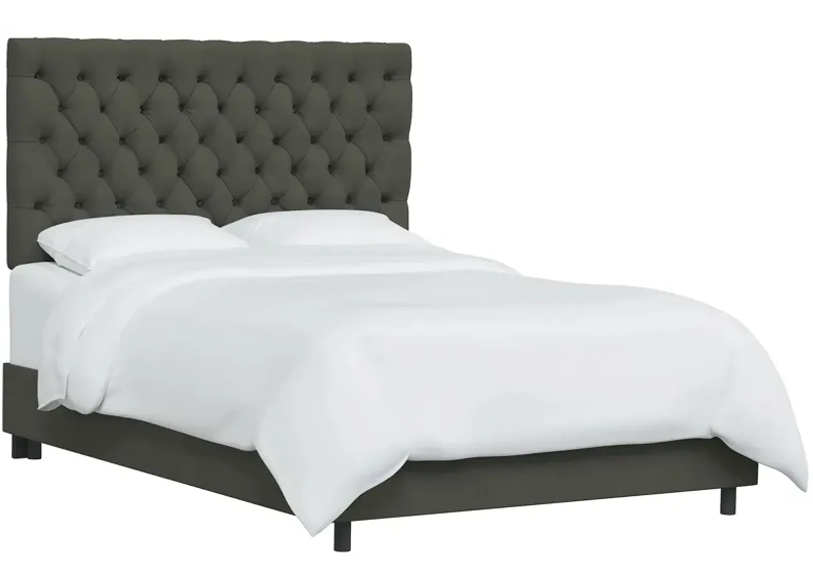 Queensbury Bed in Velvet Pewter by Skyline