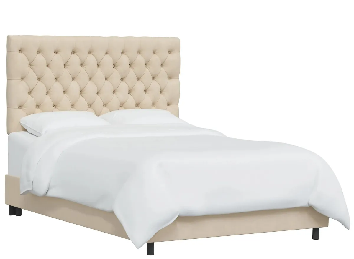 Queensbury Bed in Velvet Buckwheat by Skyline