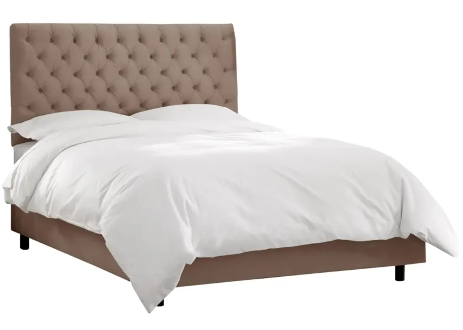 Queensbury Bed in Velvet Cocoa by Skyline