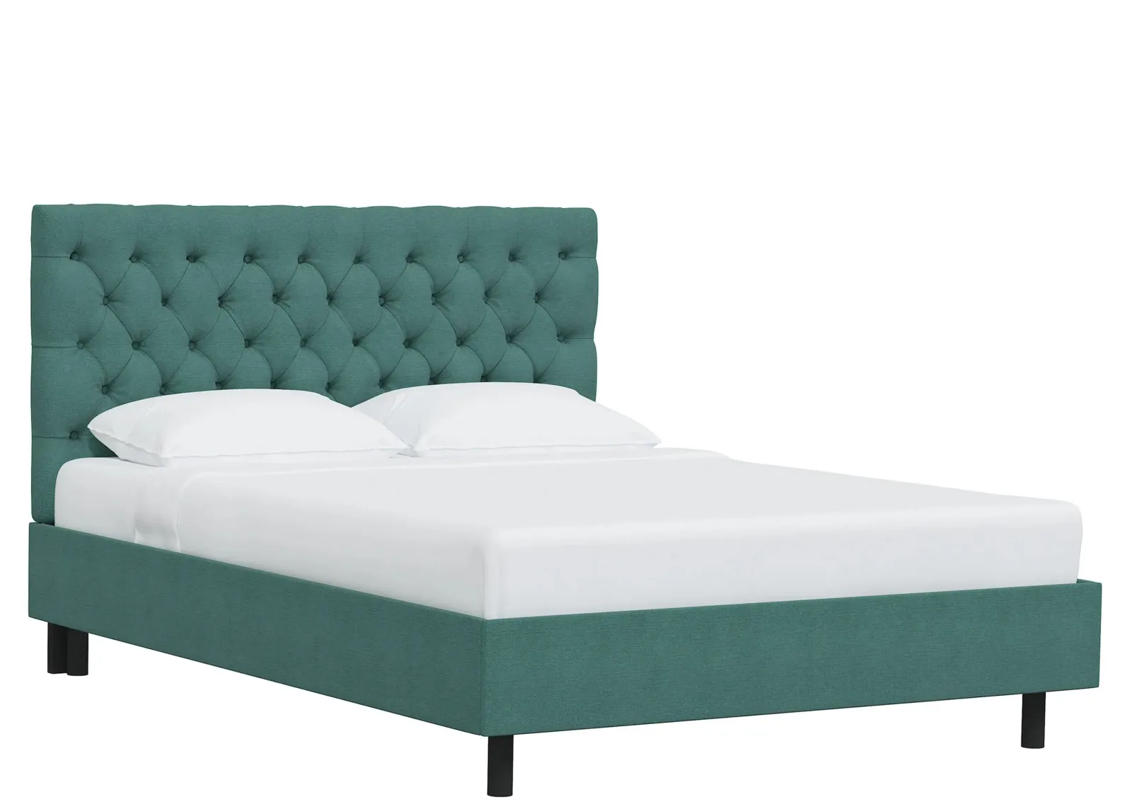 Queensbury Platform Bed in Linen Laguna by Skyline