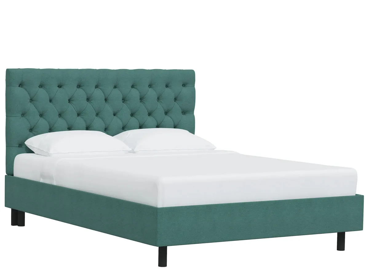 Queensbury Platform Bed in Linen Laguna by Skyline