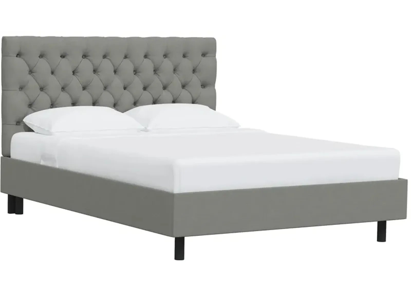 Queensbury Platform Bed in Linen Gray by Skyline